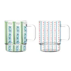 CASA JOVEN - Taza Vidrio Diseño Surtido 500 Ml