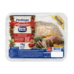 SUPER POLLO - Pechuga de Pollo Deshuesada Sabor Agridulce Congelada Super Pollo 1 Kg