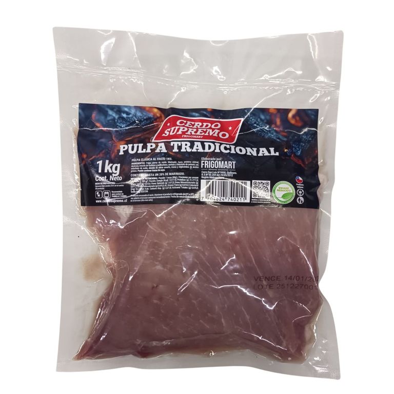 Pulpa de Cerdo Tradicional Al Vacío Cerdo Supremo 1 Kg - Tottus - $5.990