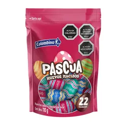 COLOMBINA - Huevitos de Chocolate con Leche Macizos Doypack Colombina 110 g