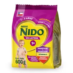 NIDO - Leche en Polvo 1+ Sin Lactosa Nido 600 gr