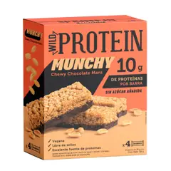 MUNCHY - Barras de Proteínas S/Azúcar Munchy Chocolate Maní 4 x 30 g
