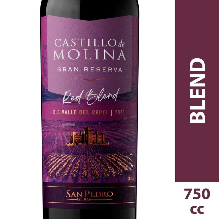 Vino Tinto Red Blend Castillo de Molina 750 cc