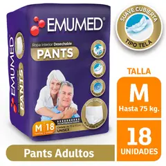 EMUMED - Pañales Pants Adulto Emumed M 18 Un