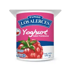 FUNDO LOS ALERCES - Yoghurt Sabor Frambuesa 120 g