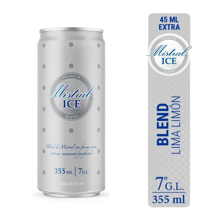 Cóctel Mistral Ice Blend Lima Limón 7° 355 ml - Tottus - $1.350