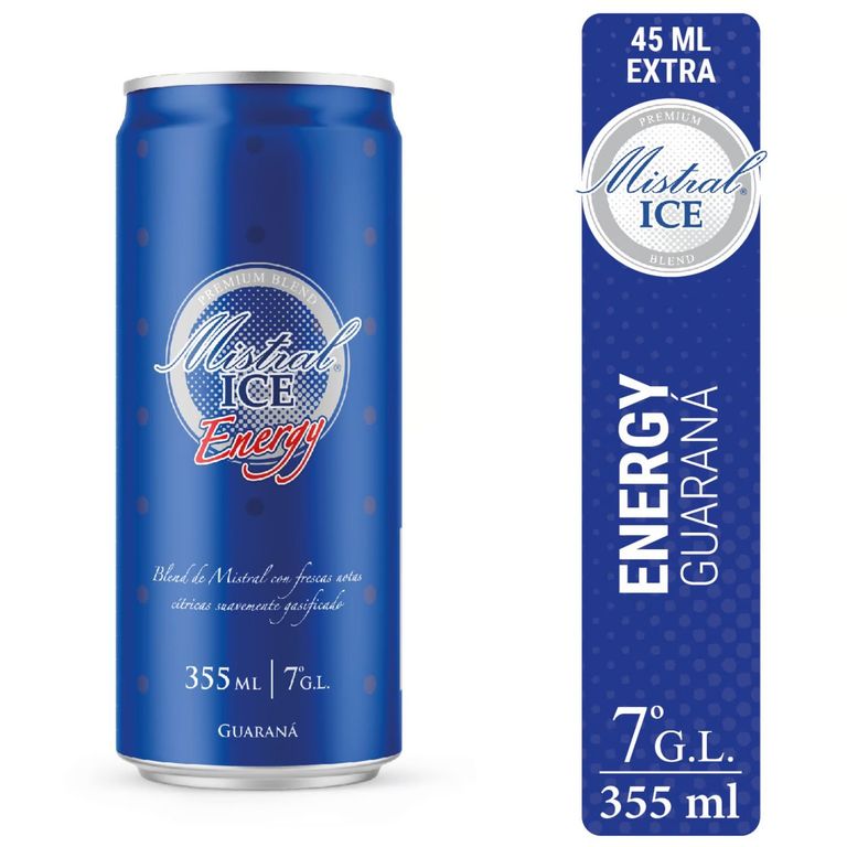 Cóctel Mistral Ice Energy Guaraná 7° 355 ml - Tottus - $1.350