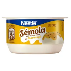 NESTLE - Postre Sémola con Leche y Salsa de Maracuyá 130 g