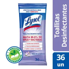 LYSOL - Toallitas Desinfectantes Aroma Brisas de la Mañana Lysol 36 Un