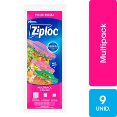 ZIPLOC - Bolsas Multipack 35 x 14 cm Ziploc 9 Un