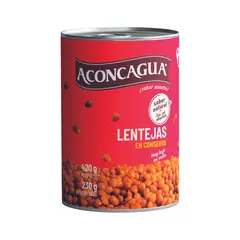 ACONCAGUA - Conserva Lentejas Aconcagua Sin Sal 420 g