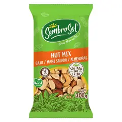 SEMBRASOL - Mix Nut Castañas de Caju, Almendras y Maní Salado 300 g