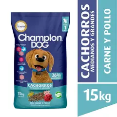 CHAMPION DOG - Alimento para Perros Cachorro Carne y Pollo Champion Dog 15 Kg