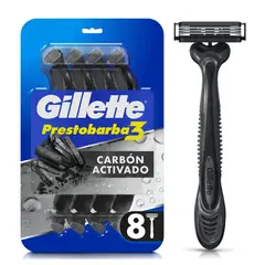 GILLETTE - Prestobarba 3 Gillette Carbón 8 un