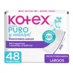KOTEX - Protectores Diarios Cuidado Puro y Natural 48 Un