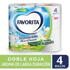 FAVORITA - Papel Higiénico Sensación 4 x 22 mts