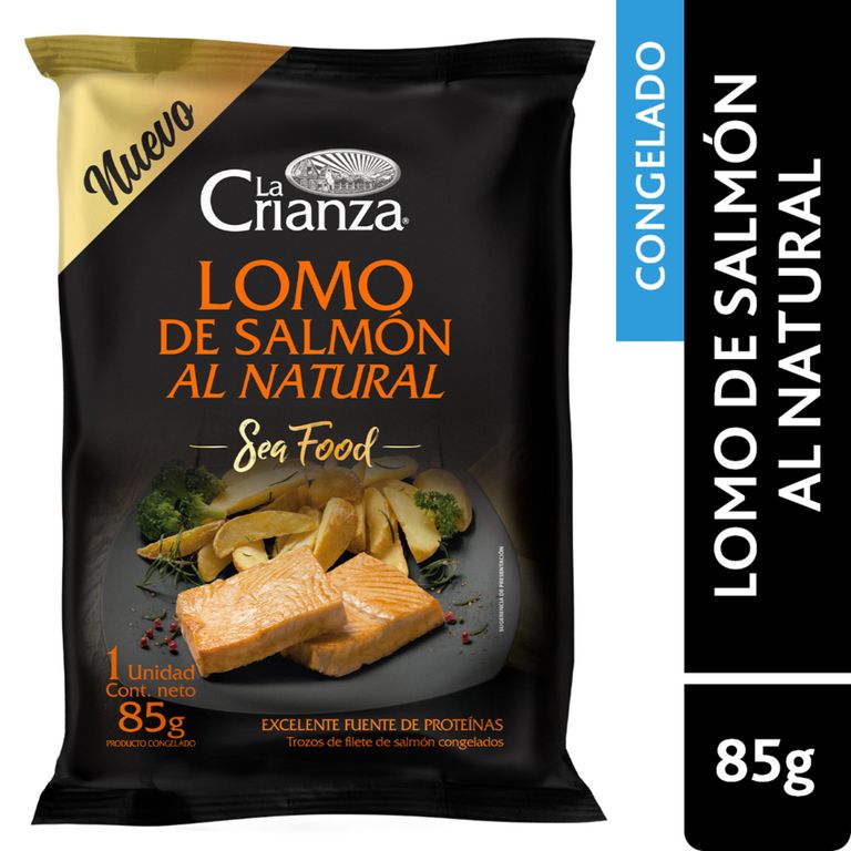 Lomo de Salmón al Natural Congelado La Crianza 85 g - Tottus - $1.320