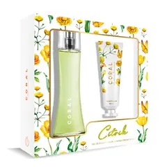 CORAL - Estuche Coral Fragancia Citrus EDT Mujer 100 ml + Crema de Mano 50 ml