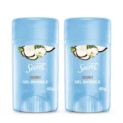 SECRET - Pack Desodorante en Gel Invisible Secret Coconut Mujer 2 x 45 g