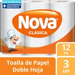 NOVA - Toalla de Papel Clásica 3 x 12 mts
