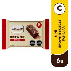 undefined - Pack Mini Brownie con Nueces Castaño 6 Un x 30 g