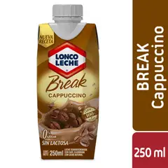 LONCOLECHE - Leche Semidescremada con Café Break Sabor Capuccino 250 ml