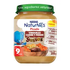 NATURNES - Picado Verduras, Carne y Fideos 205 g
