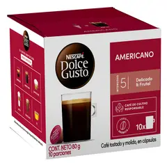 DOLCE GUSTO - Cápsulas de Café Americano 10 Un