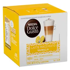 DOLCE GUSTO - Cápsulas de Café Dolce Gusto Latte Macchiato Vainilla 10 Un