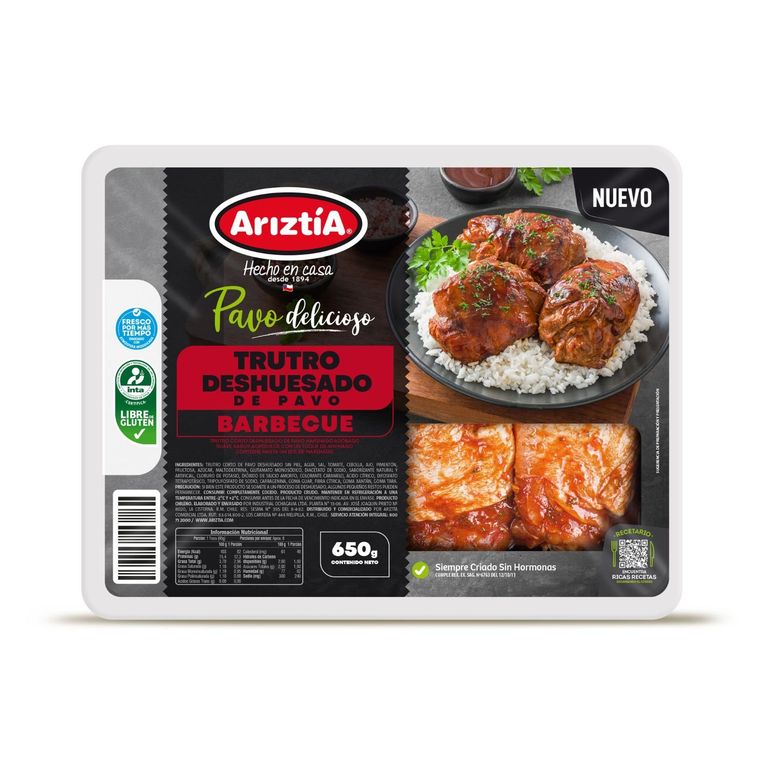 Trutro Deshuesado de Pavo Sabor BBQ Ariztia 650 g - Tottus - $5.550