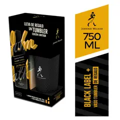 JOHNNIE WALKER - Pack Black Label 750 cc + Vaso Tumbler