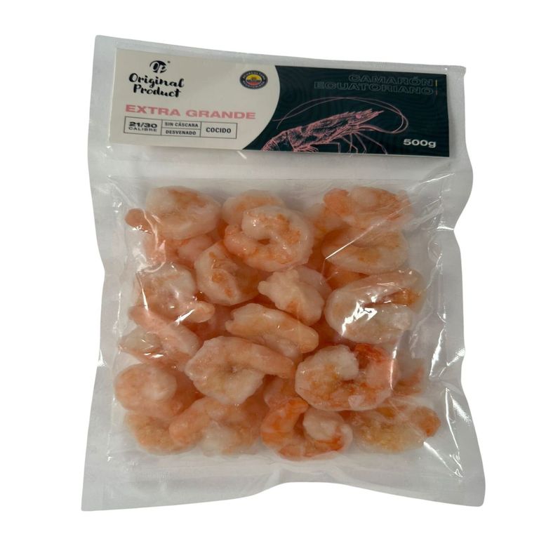 Camarón Ecuatoriano Extra Grande Cocido, Pelado y Desvenado 500 g - Tottus - $10.590