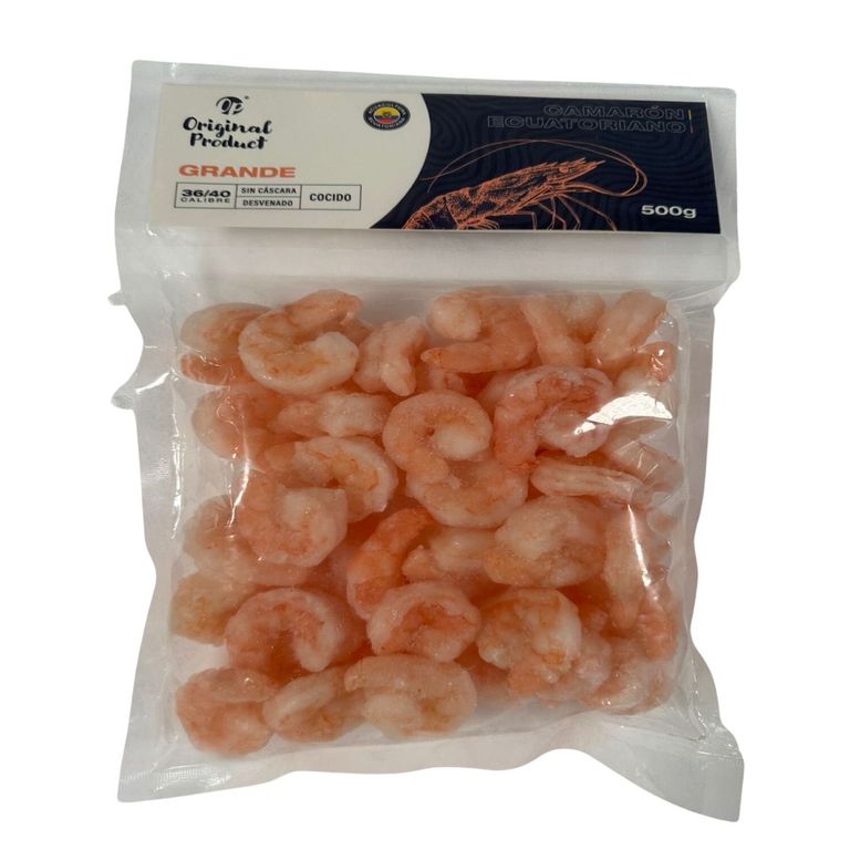 Camarón Ecuatoriano Grande Cocido, Pelado y Desvenado 500 g - Tottus - $10.690