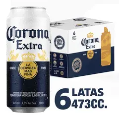 CORONA - Pack Cerveza Lager Lata 4.5° 6 x 473 cc