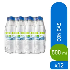 TOTTUS - Agua Purificada con Gas Tottus 12 Un x 500 ml