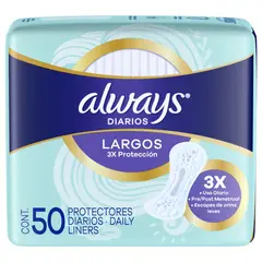 ALWAYS - Protectores Diarios Largos 50 Un