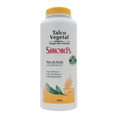SIMONDS - Talco Vegetal Frasco 200 g