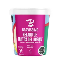 BRAVISSIMO - Helado de Leche Sabor Frutos del Bosque 900 ml