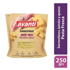 AVANTI - Pasta Sorrentino Jamón y Queso Avanti 250 g
