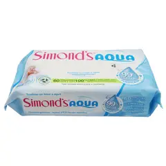 SIMONDS - Toallitas Húmedas Simonds Agua 60 Un