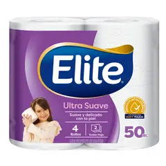ELITE - Papel Higiénico Elite Doble Hoja 4 x 50 mts