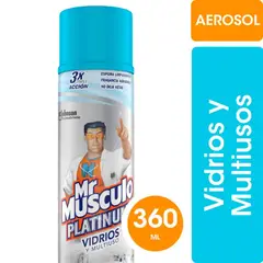 MR.MUSCULO - Limpia Vidrios y Multiusos Platinum Mr. Musculo 360 ml