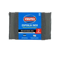 VIRUTEX - Esponja Inox Virutex Abrasividad Alta 2 Un