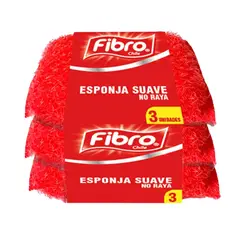 FIBRO - Pack Esponjas Suaves Fibro 3 Un