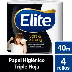 ELITE - Papel Higiénico Soft & Strong 4 x 40 mts