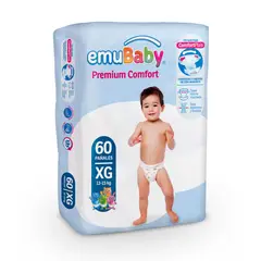 EMUBABY - Pañales Desechables Premium Comfort XG 60 Un