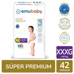 EMUBABY - Pañales Desechables Emubaby Super Premium XXXG 42 Un