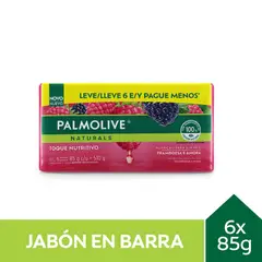 PALMOLIVE - Pack Jabón de Tocador Palmolive Naturals Frambuesa y Mora 6 x 85 g