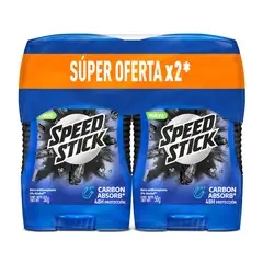 SPEED STICK - Pack Desodorante en Barra Speed Stick Carbón Absorb 2 x 50 g