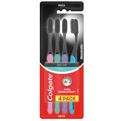 COLGATE - Pack Cepillos Dentales Colgate Slimsoft 4 Un